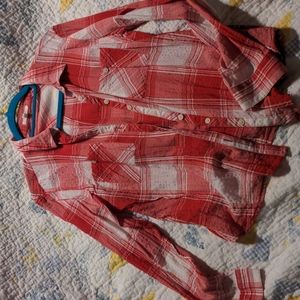 Red and white light weight flannel Maurice's medium